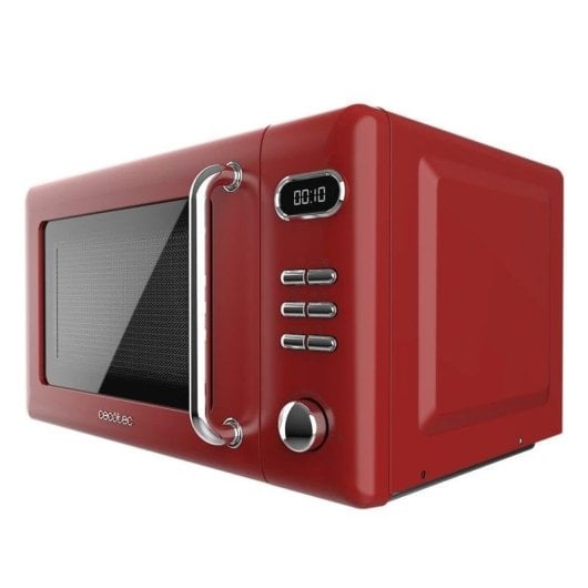 Cecotec ProClean 5110 Retro Red Microondas Digital Vintage con Grill 20L 700W Rojo