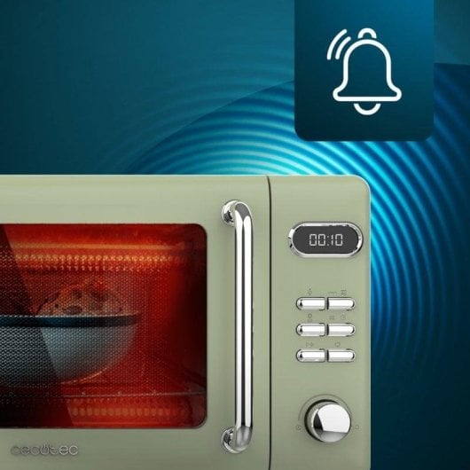 Mikrowelle Cecotec ProClean 5110 Retro Green 20L 700W mit Grill 8 Programme
