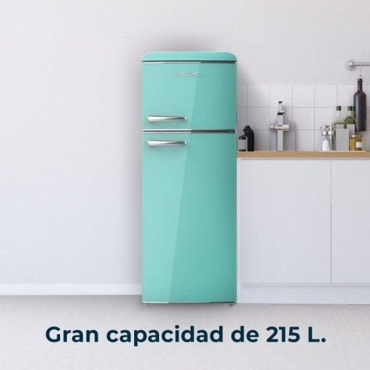 Kühlschrank Zwei Türen Cecotec Bolero CoolMarket 2D Origin 215 Green E Defrost 148cm 215L E Grün