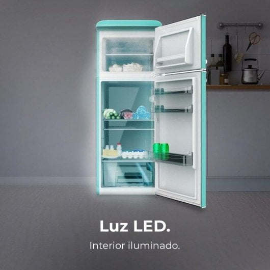 Kühlschrank Zwei Türen Cecotec Bolero CoolMarket 2D Origin 215 Green E Defrost 148cm 215L E Grün