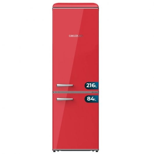 Cecotec Bolero CoolMarket Combi Origin 300 Red E Frigorífico Combi Retro E Rojo