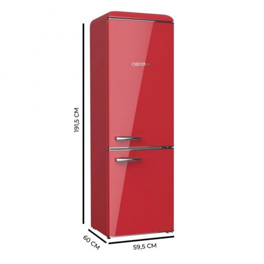 Cecotec Bolero CoolMarket Combi Origin 300 Red E Frigorífico Combi Retro E Rojo