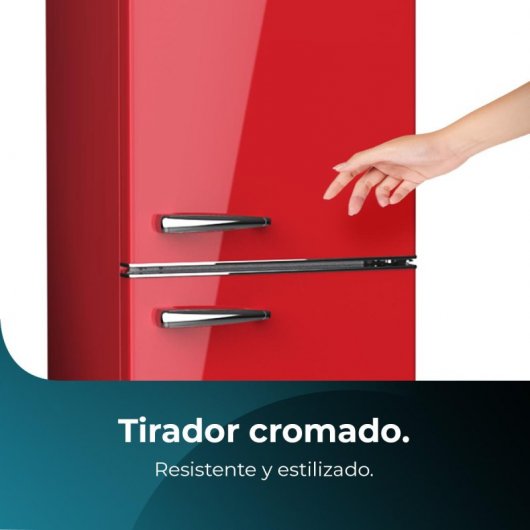 Cecotec Bolero CoolMarket Combi Origin 300 Red E Frigorífico Combi Retro E Rojo