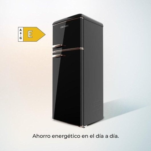 Frigorífico Dois Portas Cecotec Bolero CoolMarket 2D Origin 215 Black E Defrost 148,5cm 215L E Preto