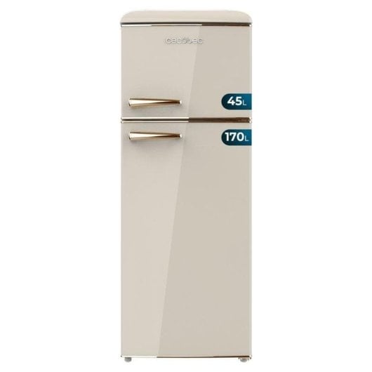 Frigorífico-Dos-Puertas-Cecotec-Bolero-CoolMarket-2D-Origin-215-Defrost-148,5cm-215L-E-Beige