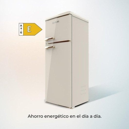 Frigorífico Dois Portas Cecotec Bolero CoolMarket 2D Origin 215 Defrost 148,5cm 215L E Bege