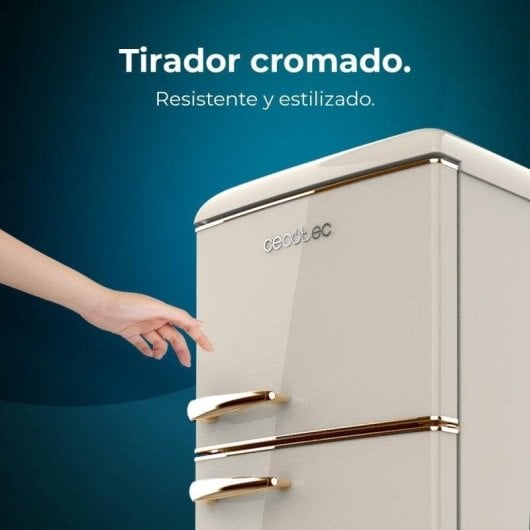Frigorífico Dois Portas Cecotec Bolero CoolMarket 2D Origin 215 Defrost 148,5cm 215L E Bege