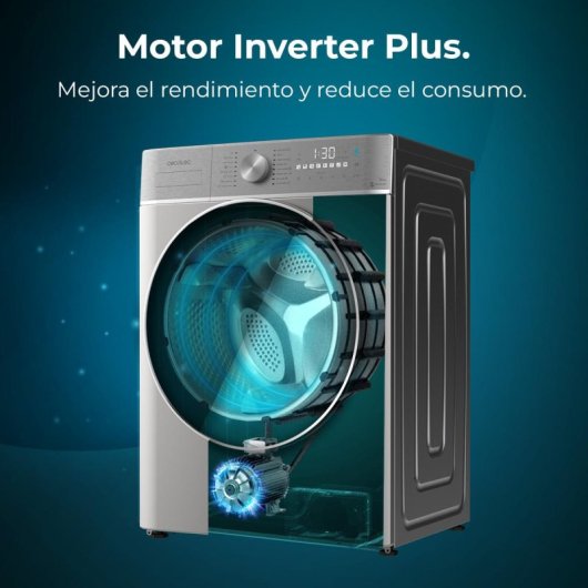 Cecotec Bolero Wash&Dry 8580 Inverter Steel B Máquina de Lavar e Secar Roupa 8Kg/5Kg B Aço Inoxidável