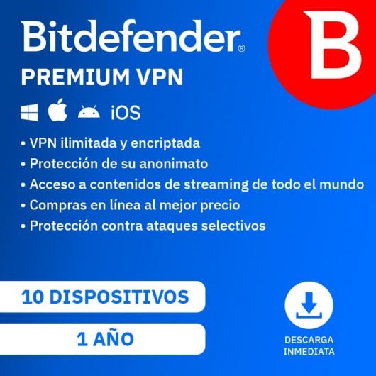 Bitdefender Premium VPN 2023 10 Dispositivos 1 Año