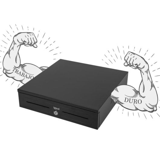 Kassalade Iggual IRON-HD 41cm 5 biljetten 8 munten zwart