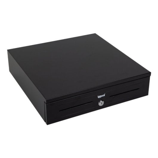 Kassalade Iggual IRON-HD 41cm 5 biljetten 8 munten zwart