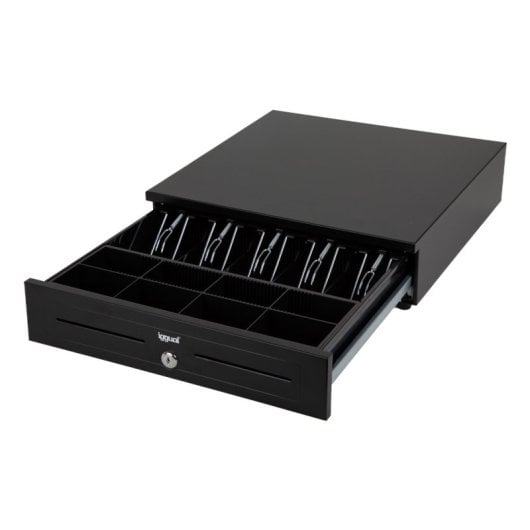 Kassalade Iggual IRON-HD 41cm 5 biljetten 8 munten zwart