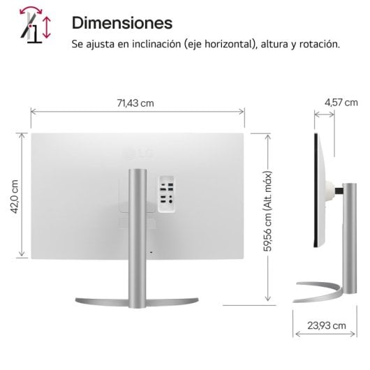 LG 32UP55NP-W 31.5" LED UltraHD 4K FreeSync USB-C