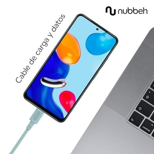 Nubbeh Elisium Cable USB-C a USB-C 1m 3A Turquesa