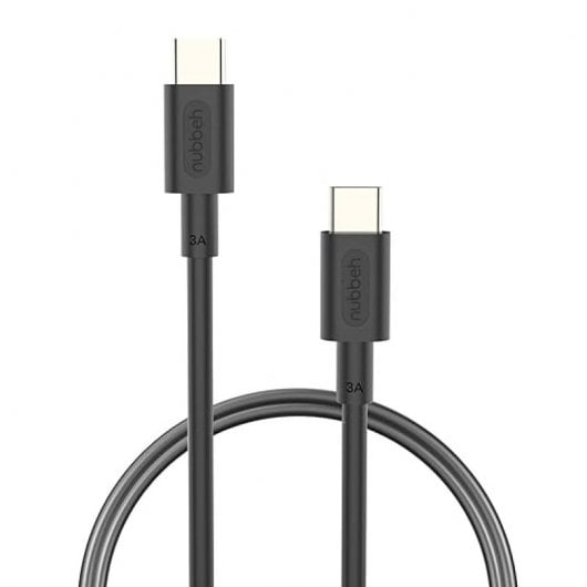 Nubbeh Elisium Cable USB-C a USB-C 1m 3A Negro