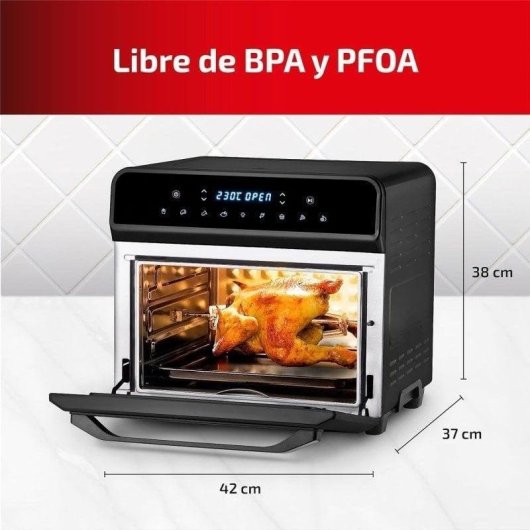 Air Fryer Ufesa Magnum Janela 23 L 1800 W Dupla Resistência Preta