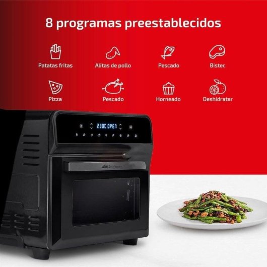 Friggitrice ad Aria Ufesa Magnum 23L 1800W Doppia Resistenza XXL Nera