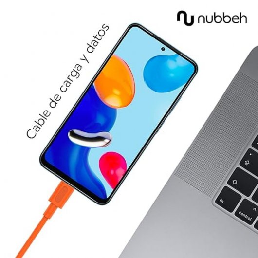 Nubbeh Elisium Cable USB-C a USB-C 1m 3A Naranja