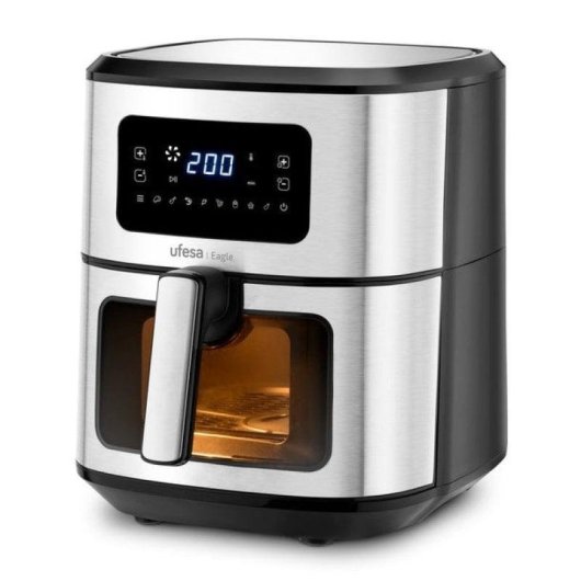 Airfryer Ufesa Eagle Fenêtre 6.5L 1700W Acier Inoxydable
