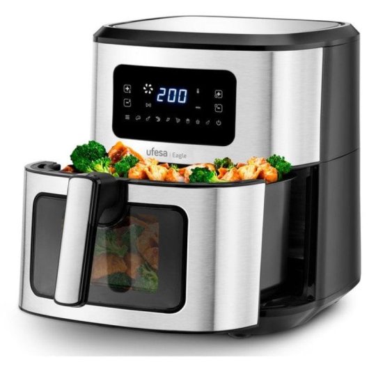 Airfryer Ufesa Eagle Fenêtre 6.5L 1700W Acier Inoxydable
