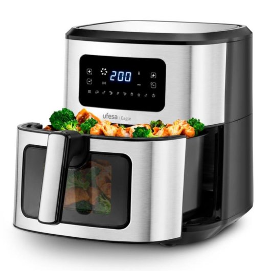 Airfryer Ufesa Eagle Fenêtre 6.5L 1700W Acier Inoxydable