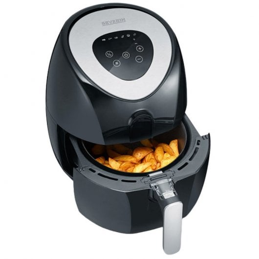 Severin FR 2430 Fritteuse Einzelbild 3,2 l Eigenständig 1500 W Heißluftfritteuse Schwarz, Edelstahl