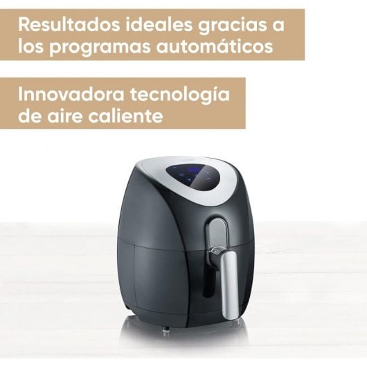 Severin FR 2430 Fritteuse Einzelbild 3,2 l Eigenständig 1500 W Heißluftfritteuse Schwarz, Edelstahl