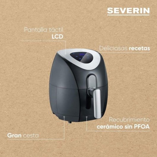 Airfryer Severin FR 2430 3.2L 1500W Écran Tactile Noir