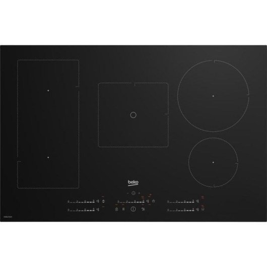Placa Beko HII85770UFT Inducción 80 cm 5 zonas Flexizone Negro