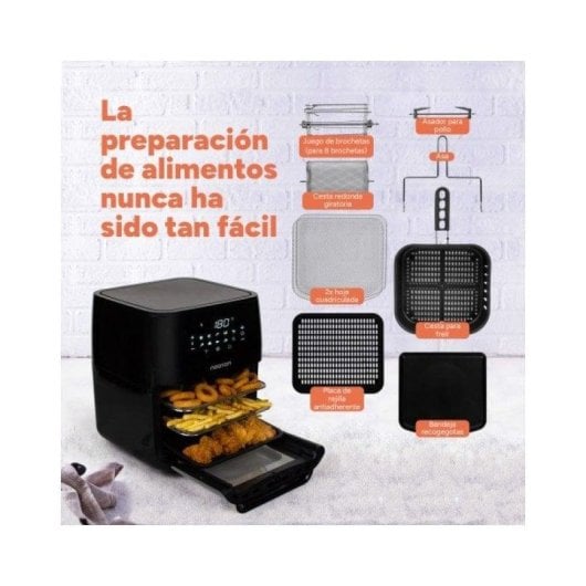 Fritadeira de Ar Noaton A120 Ultra Pro 12L 1800W com 10 Programas e Acessórios