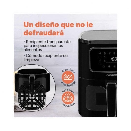 Friggitrice ad aria Noaton A44 Pro 4,4 L 1450 W Nera