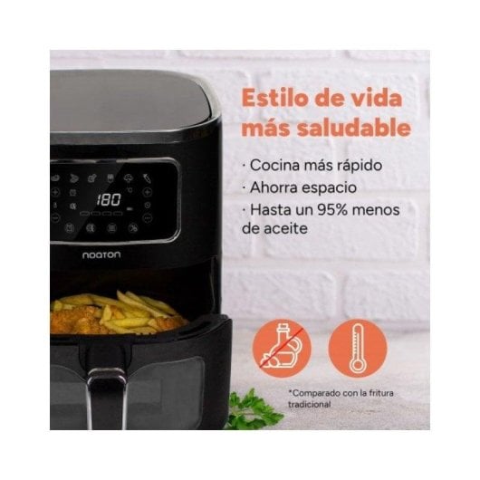 Heißluftfritteuse Noaton A44 Pro 4,4L 1450W Schwarz Touchscreen Grill