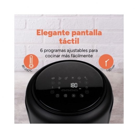 Friggitrice ad aria Noaton A20 Essential 2L 1000W Nera