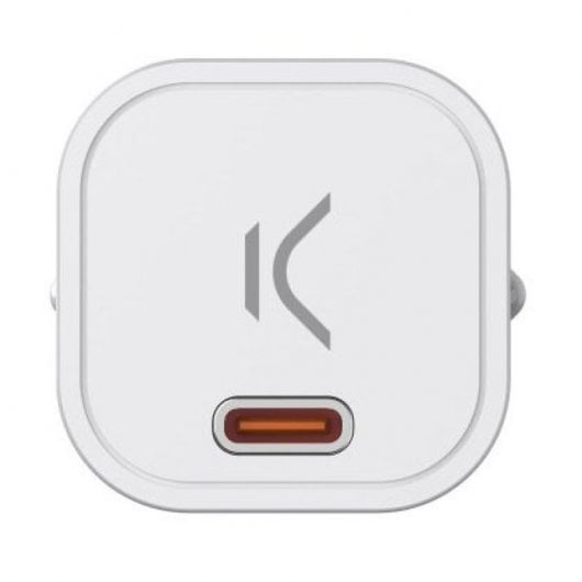 Caricabatterie Ksix Mini GaN 30 W Power Delivery Ricarica rapida USB-C Bianco