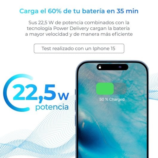 Ksix 10.000 Mah Powerbank Magnética Compatible Magsafe PD 22.5 W Negra