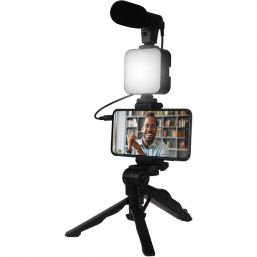 Bigben Vlogging Kit Stativ + LED-Licht Xs Schwarz