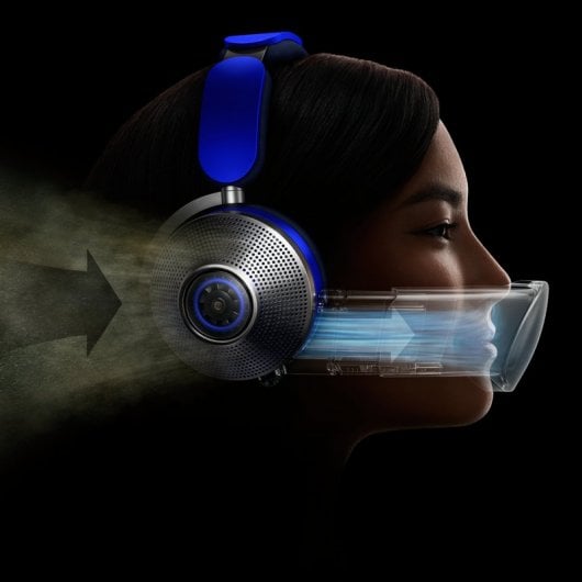 Dyson Zone Auriculares Inalámbricos con Cancelación de Ruido y Purificador de Aire Azules