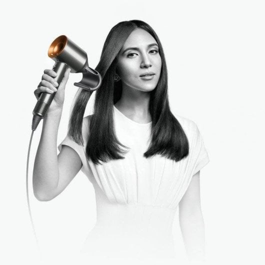 Professioneller Föhn Dyson Supersonic 1600W 4 Temperaturstufen 3 Geschwindigkeiten Ionen-Technologie mit Zubehör Nickel Kupfer