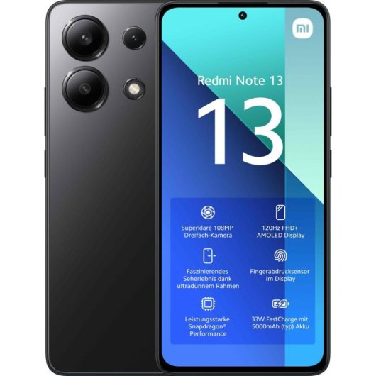 Xiaomi REDMI Note 13 4G 8GB 256GB 6.67" Schwarz