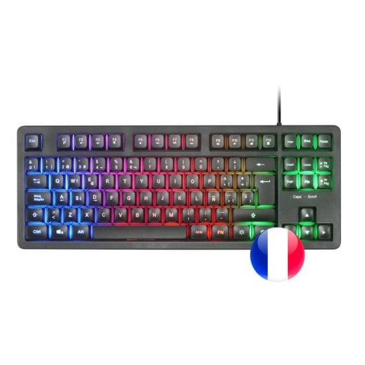 Mars Gaming MK023 TKL H-Mech Tastiera da gioco FRGB Nera (FR)