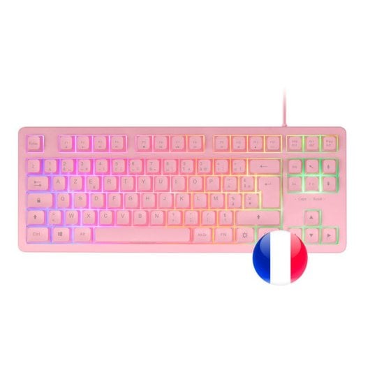 Mars Gaming MK023 TKL H-Mech Tastiera da gioco FRGB Rosa (FR)
