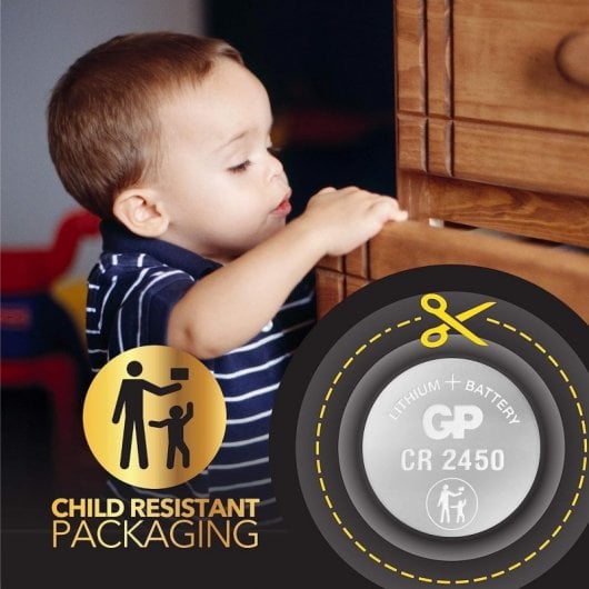 GP CR2450 Pilas de Botón Litio 3V 5 Unidades