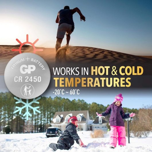 GP CR2450 Pilas de Botón Litio 3V 5 Unidades