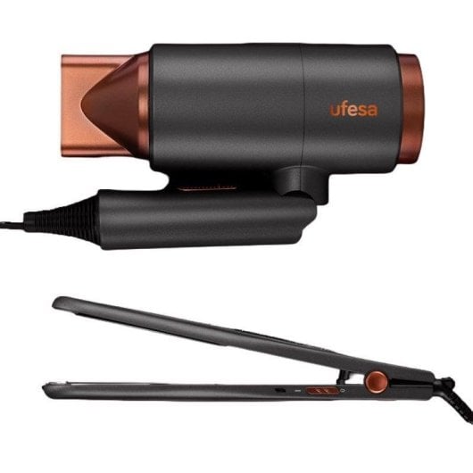 Ufesa My Glamour Pack Secador 2200W + Plancha Cerámica Negros