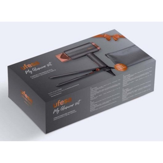 Ufesa My Glamour Pack Secador 2200W + Plancha Cerámica Negros