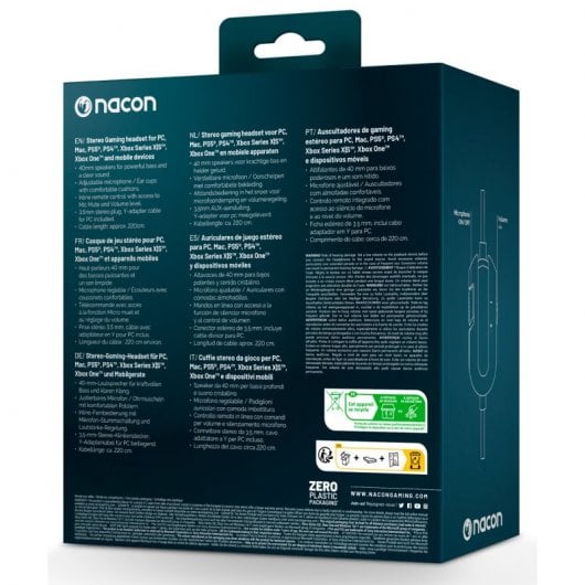 Nacon GH-120 Auriculares Gaming Negros Multiplataforma