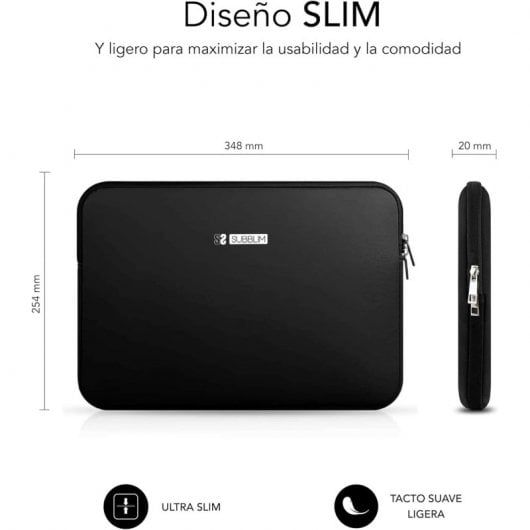 Subblim Business Laptophülle Neopren für Laptops bis 14" Schwarz