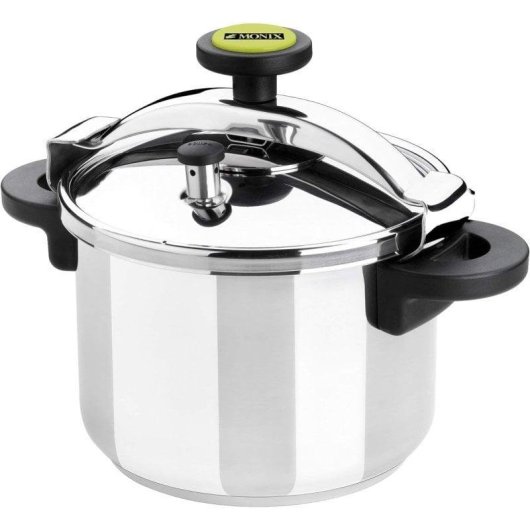 Monix Classica Pentola Rapida per Induzione da 6 Litri in Acciaio Inox