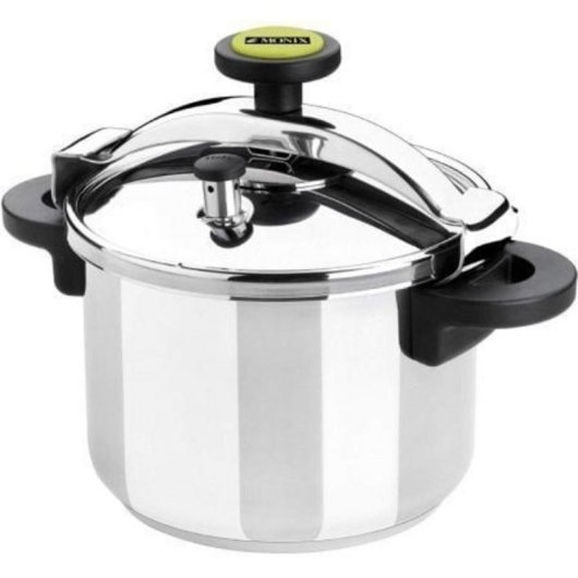 Monix Classica Pentola Rapida per Induzione da 6 Litri in Acciaio Inox