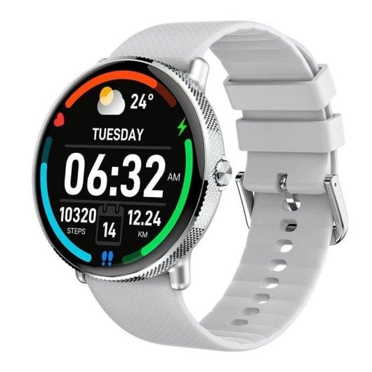 Cool Forever Bluetooth 44mm AMOLED Grigio Resistenza Acqua IP67 SpO2 Cardiofrequenzimetro